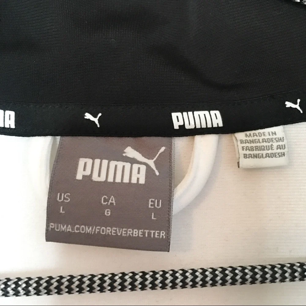 Puma Colorblock Retro Neon Track Jacket Black and Orange Size Large - Picture 2 of 8